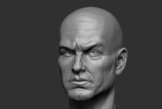 Head sculpted in a class session