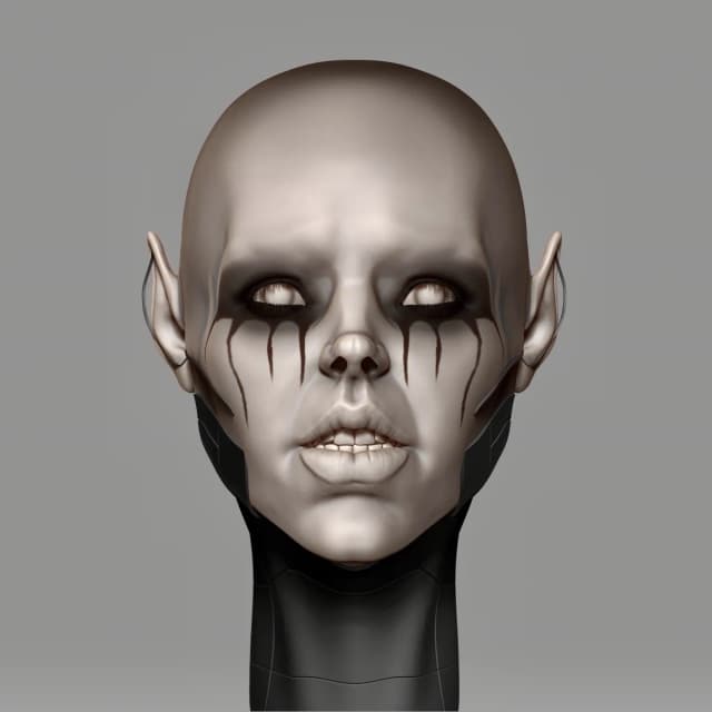 Head sculpted in a class session