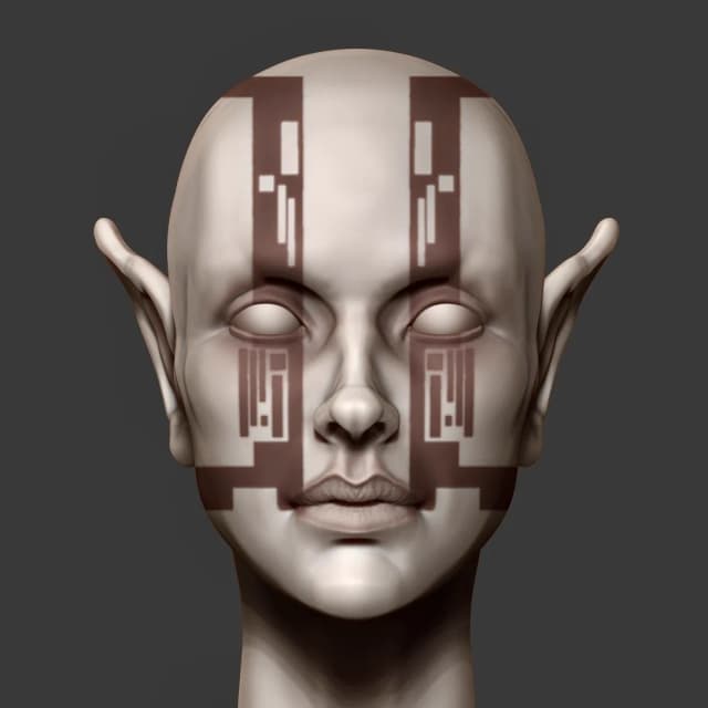 Head sculpted in a class session
